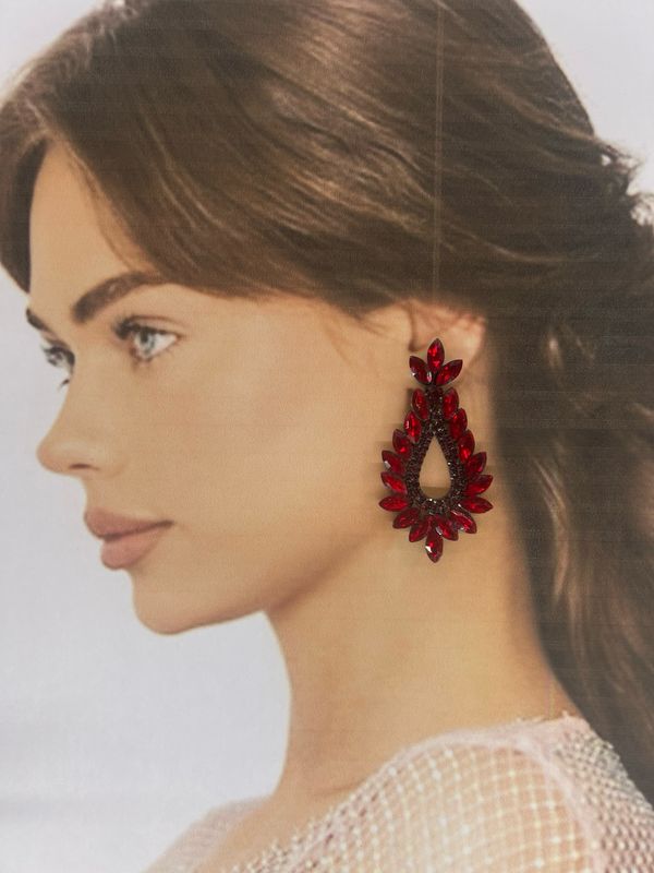 Aretes largos - Rojos