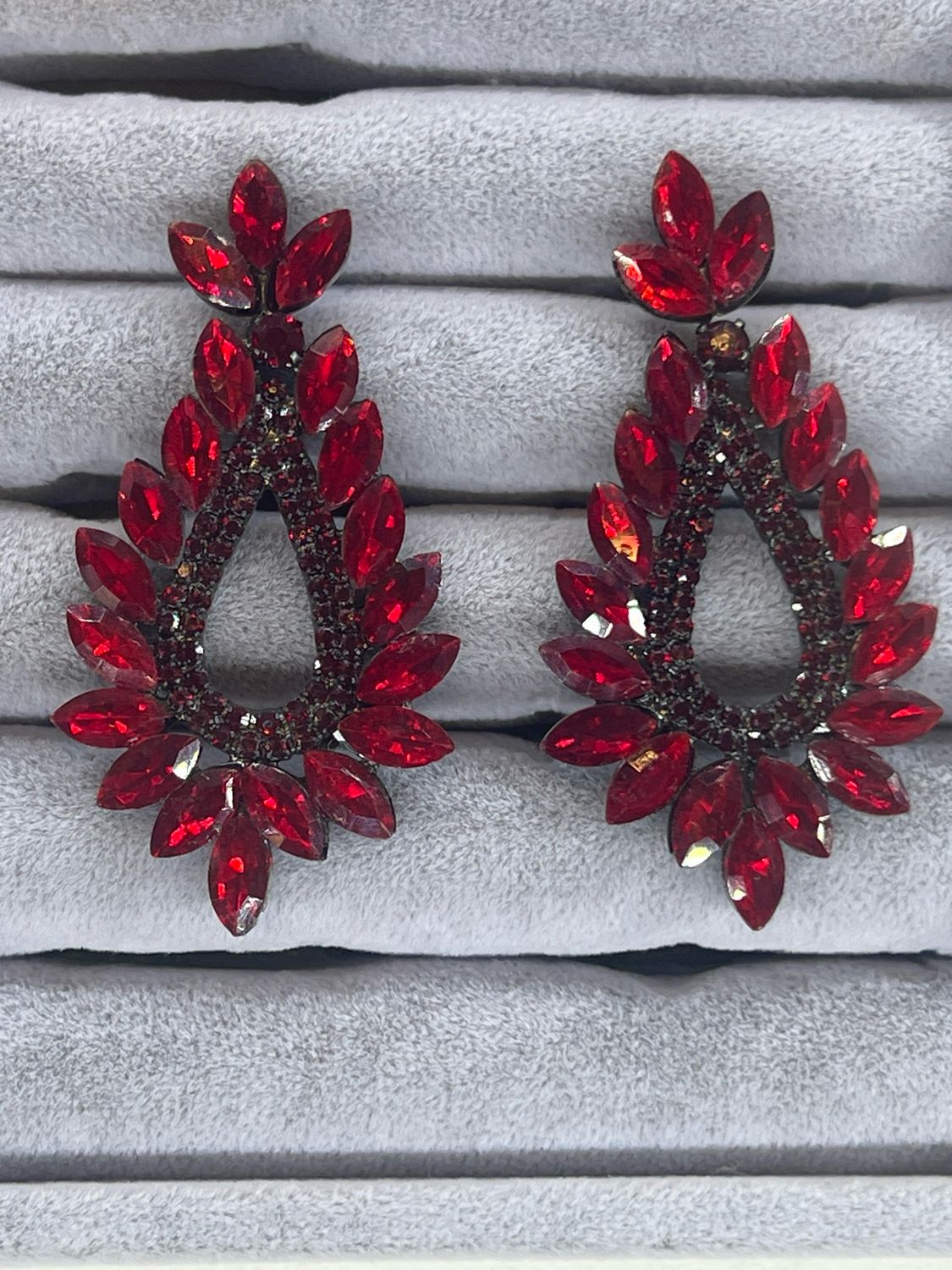 Aretes largos - Rojos