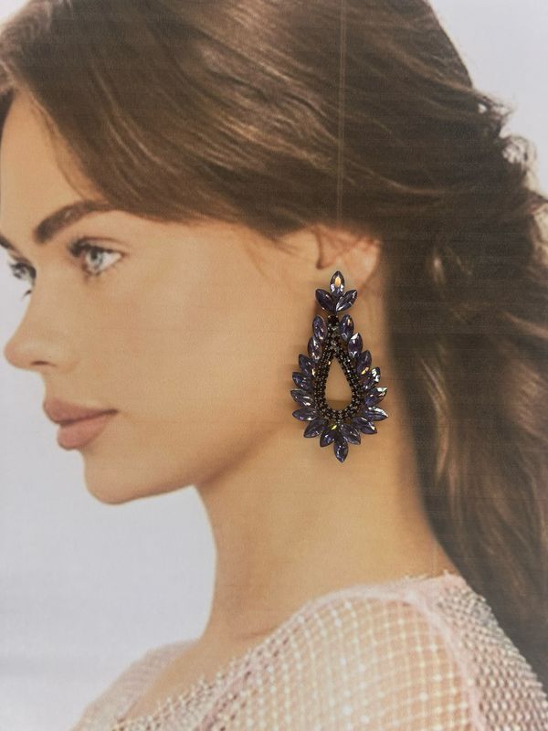 Aretes largo - Morado