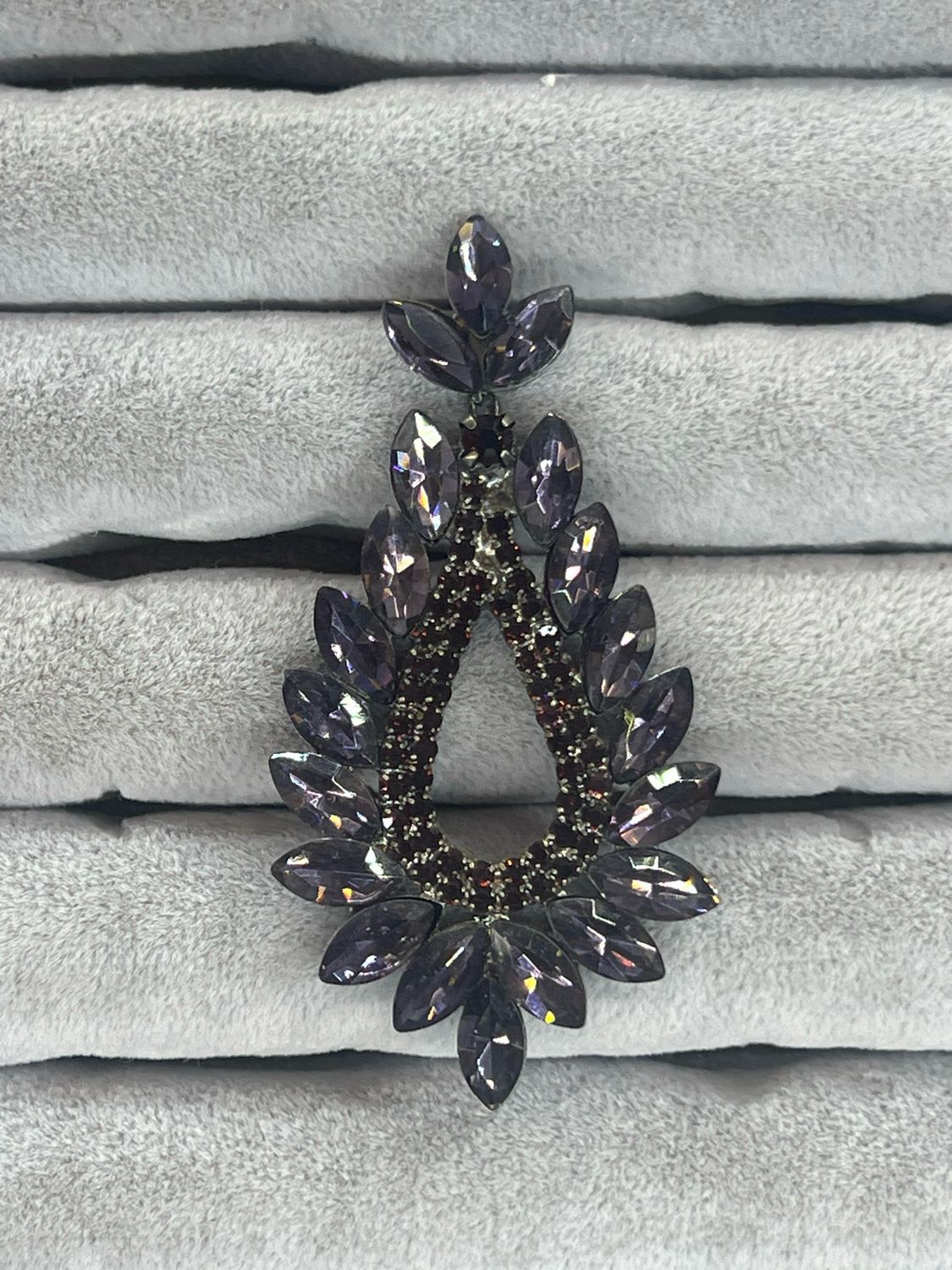 Aretes largo - Morado