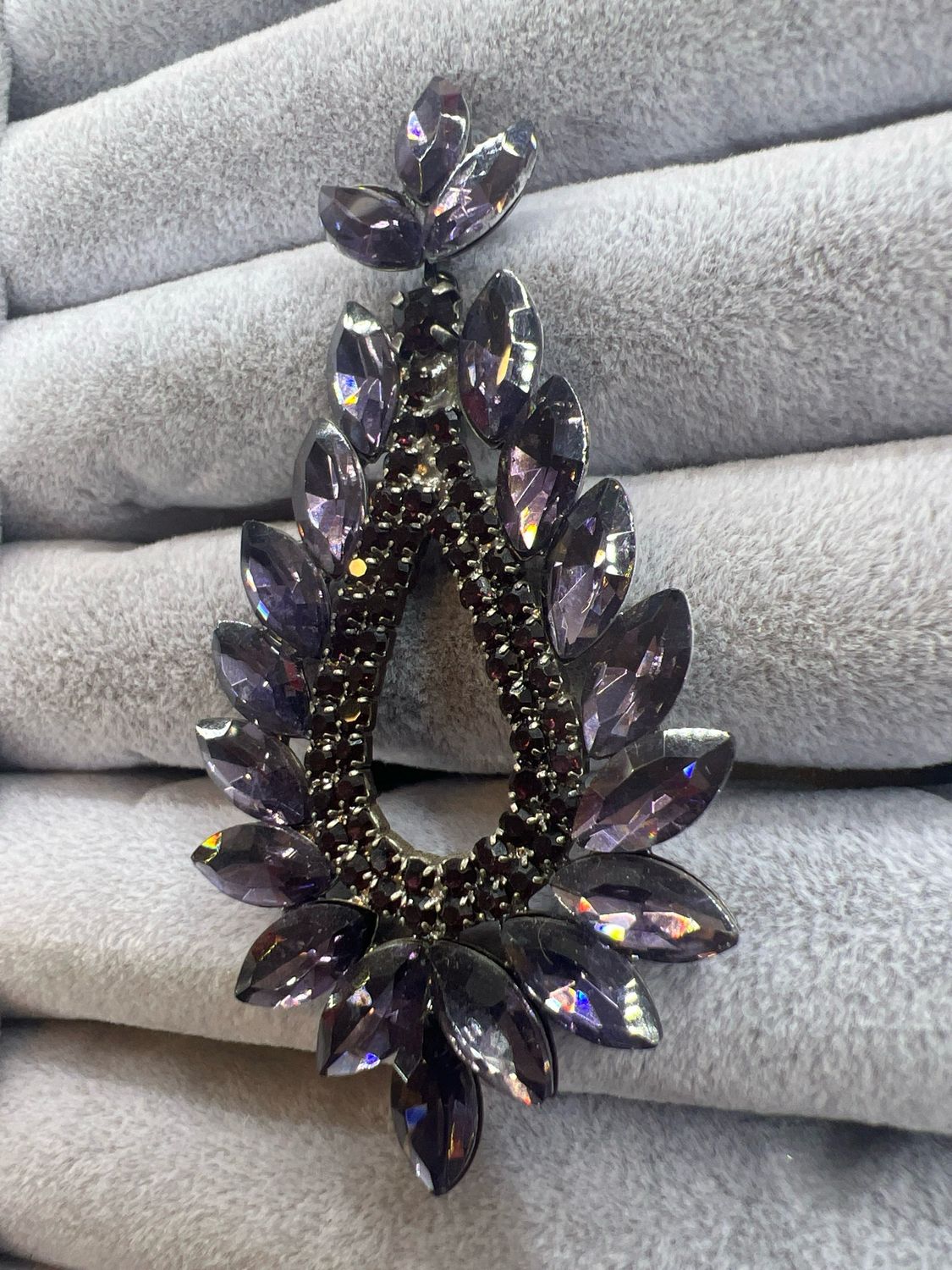 Aretes largo - Morado