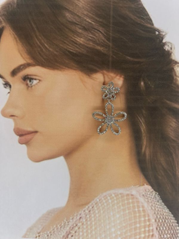 Aretes largos - Silver