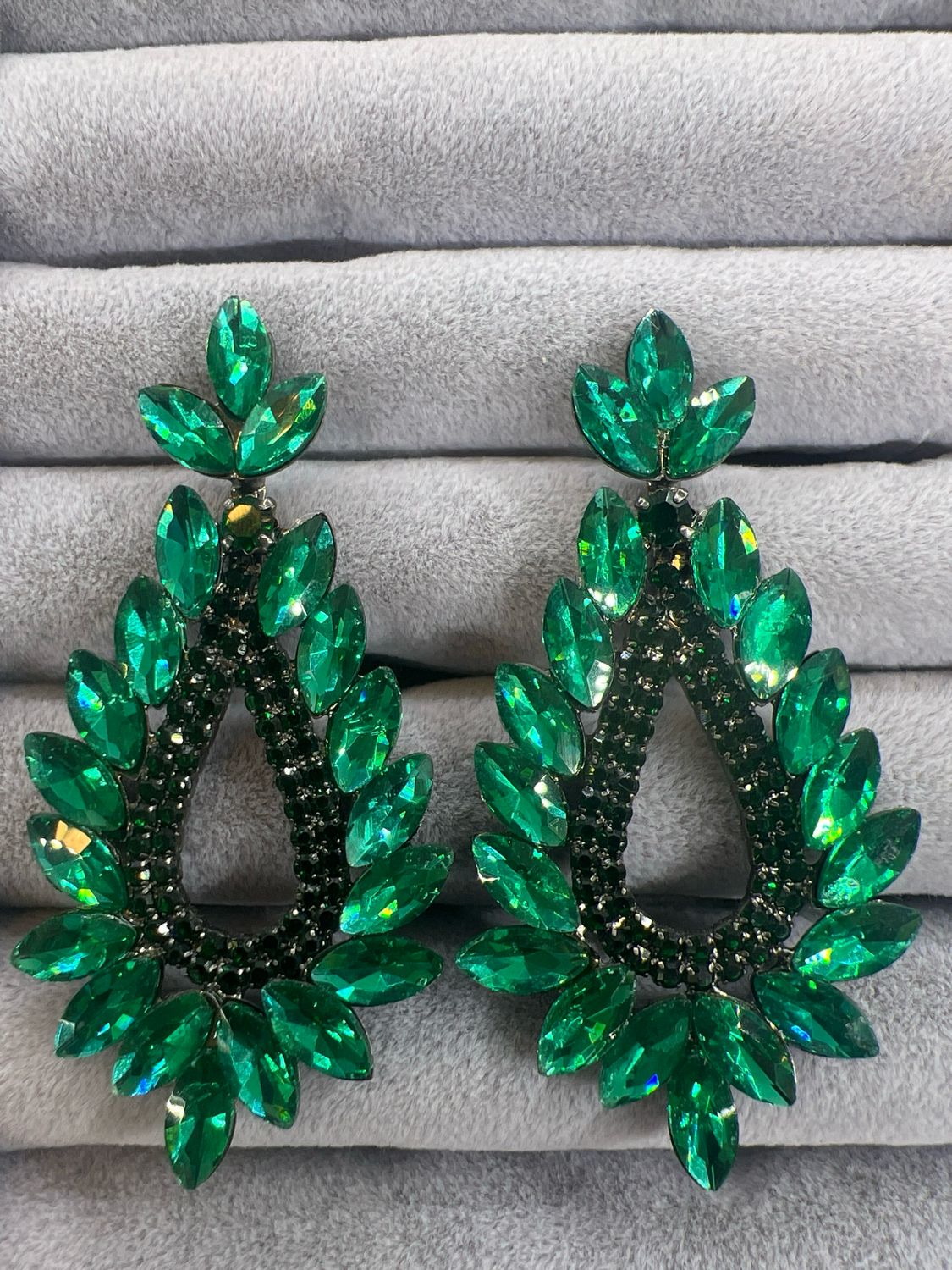Aretes largos - Verde