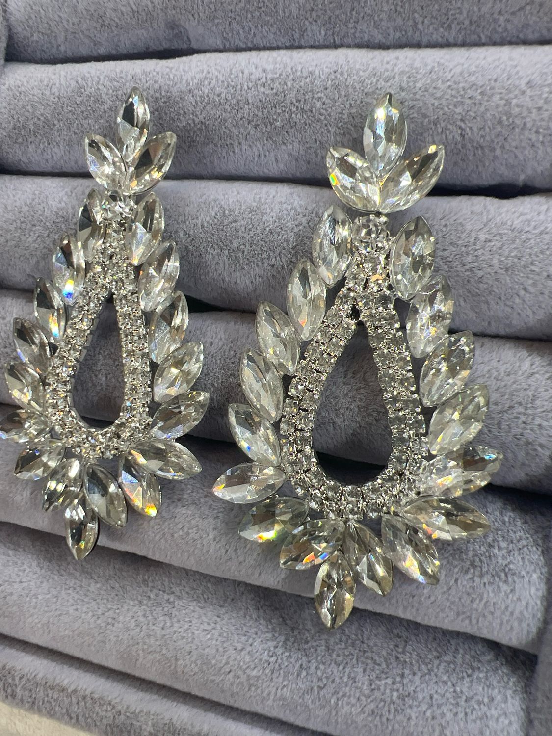 Aretes largos - Silver