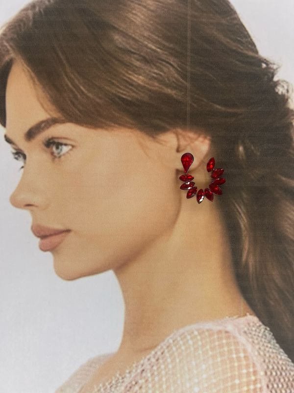 Aretes en espiral - Rojo