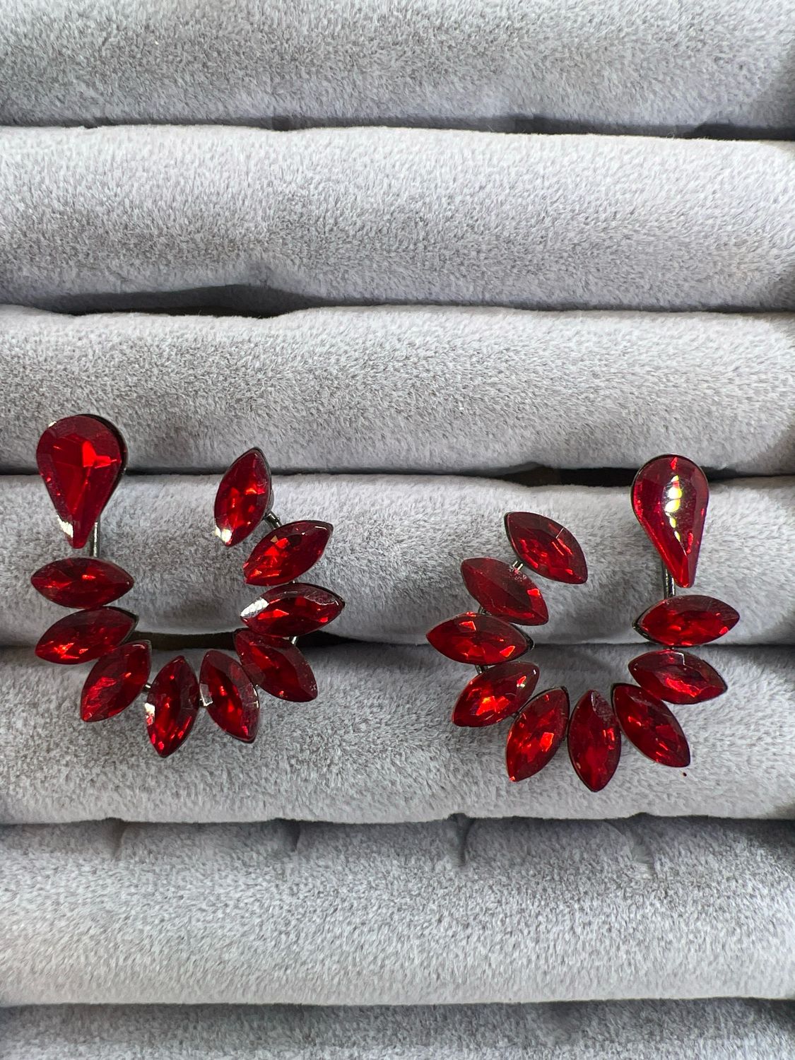 Aretes en espiral - Rojo