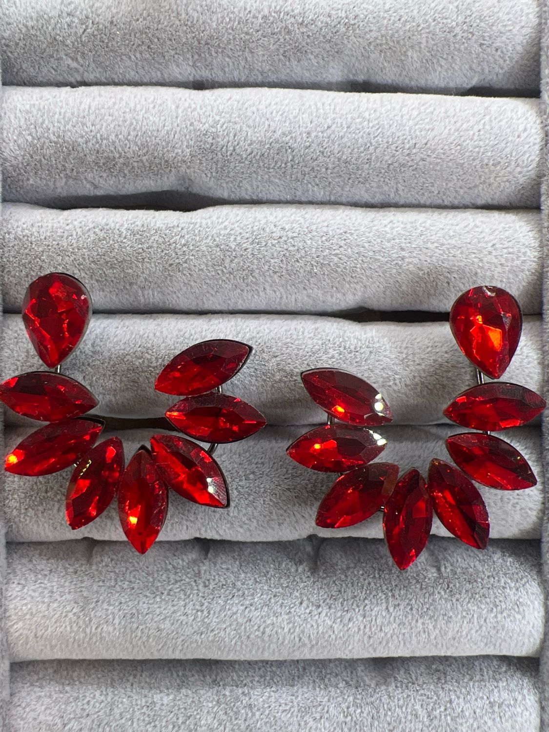 Aretes en espiral - Rojo