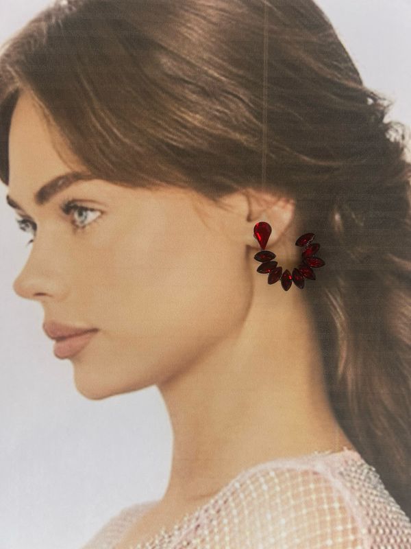 Aretes en espiral - Rojo