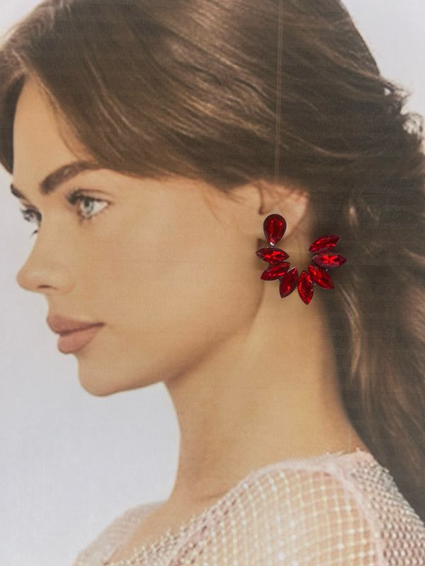 Aretes en espiral - Rojo