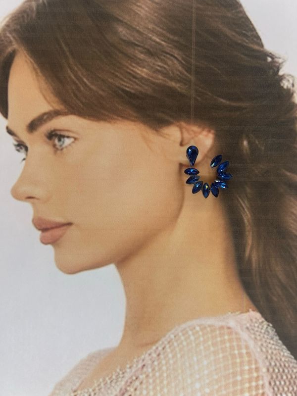 Aretes en espiral- Azul
