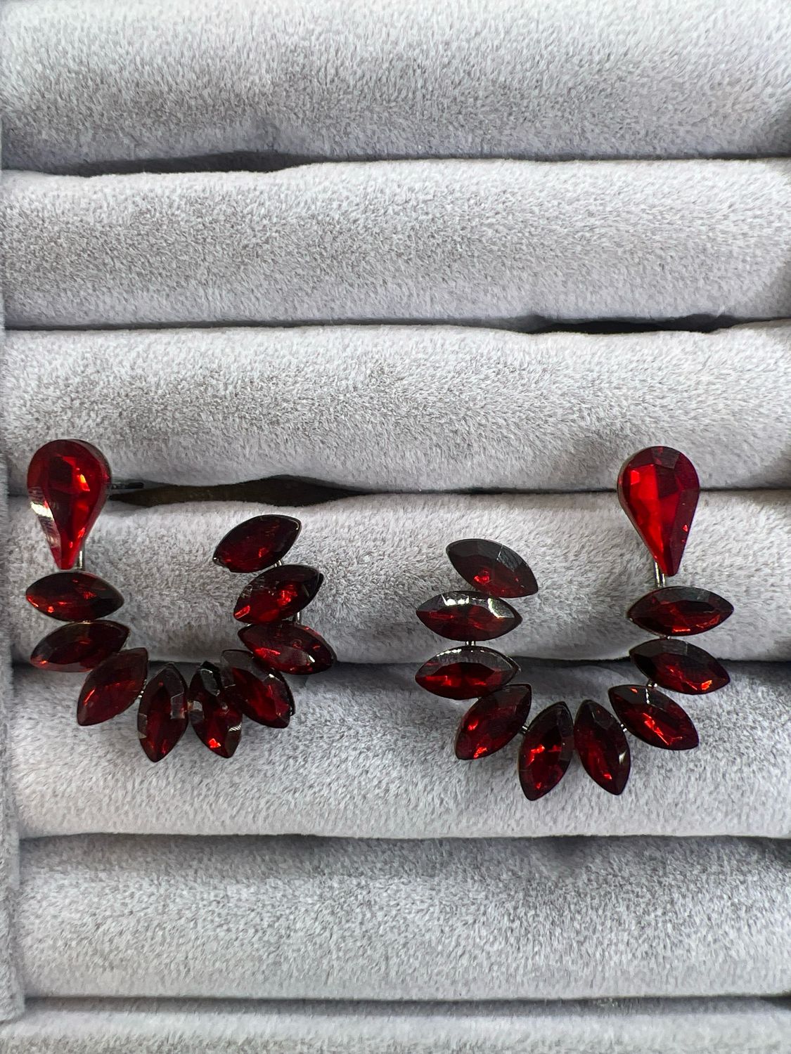 Aretes en espiral - Rojo