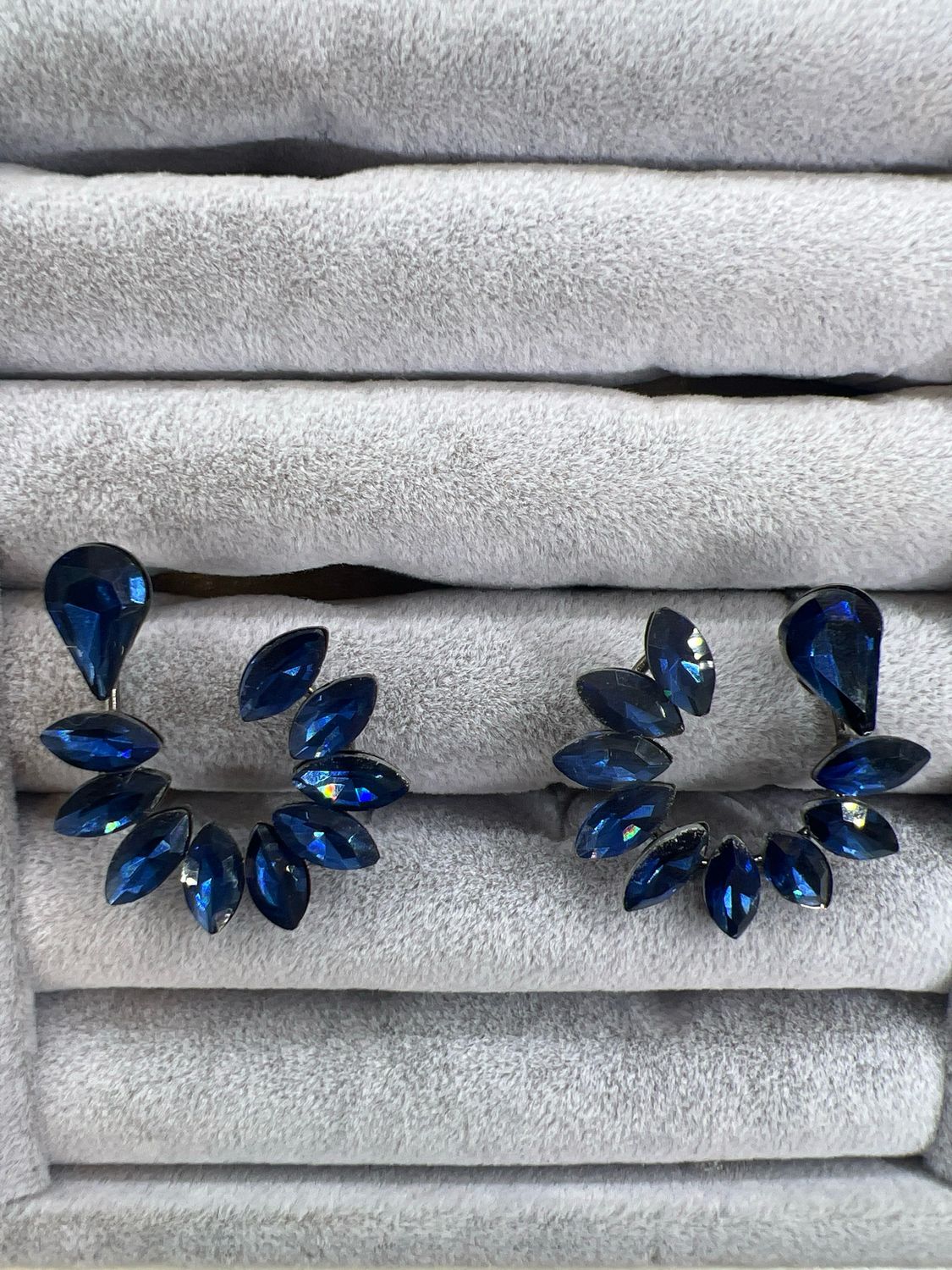 Aretes en espiral- Azul