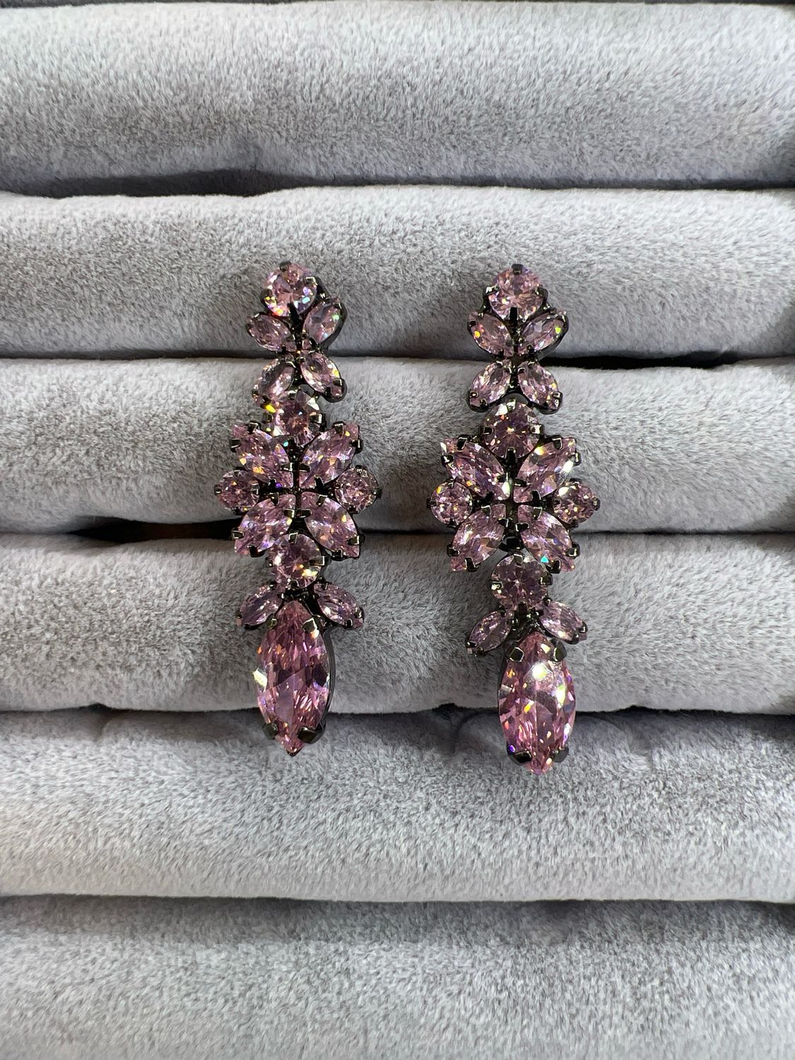Aretes largos- pink