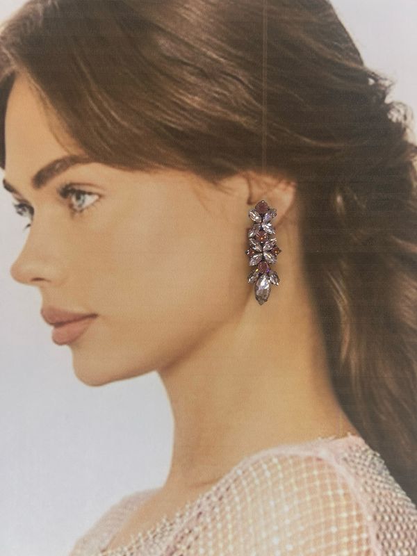 Aretes largos - Rosado