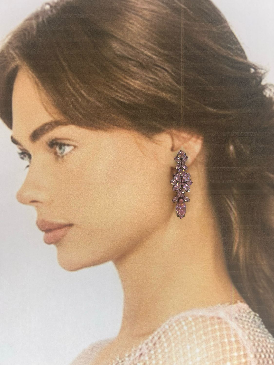 Aretes largos- pink