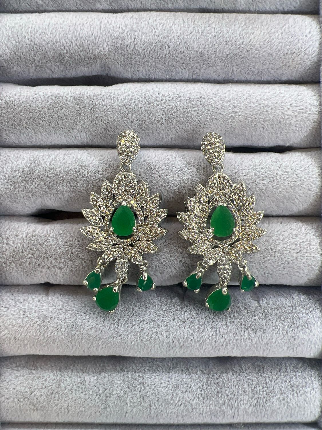 Aretes largos - Verde