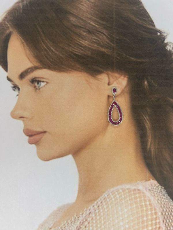 Aretes largos - Rosado