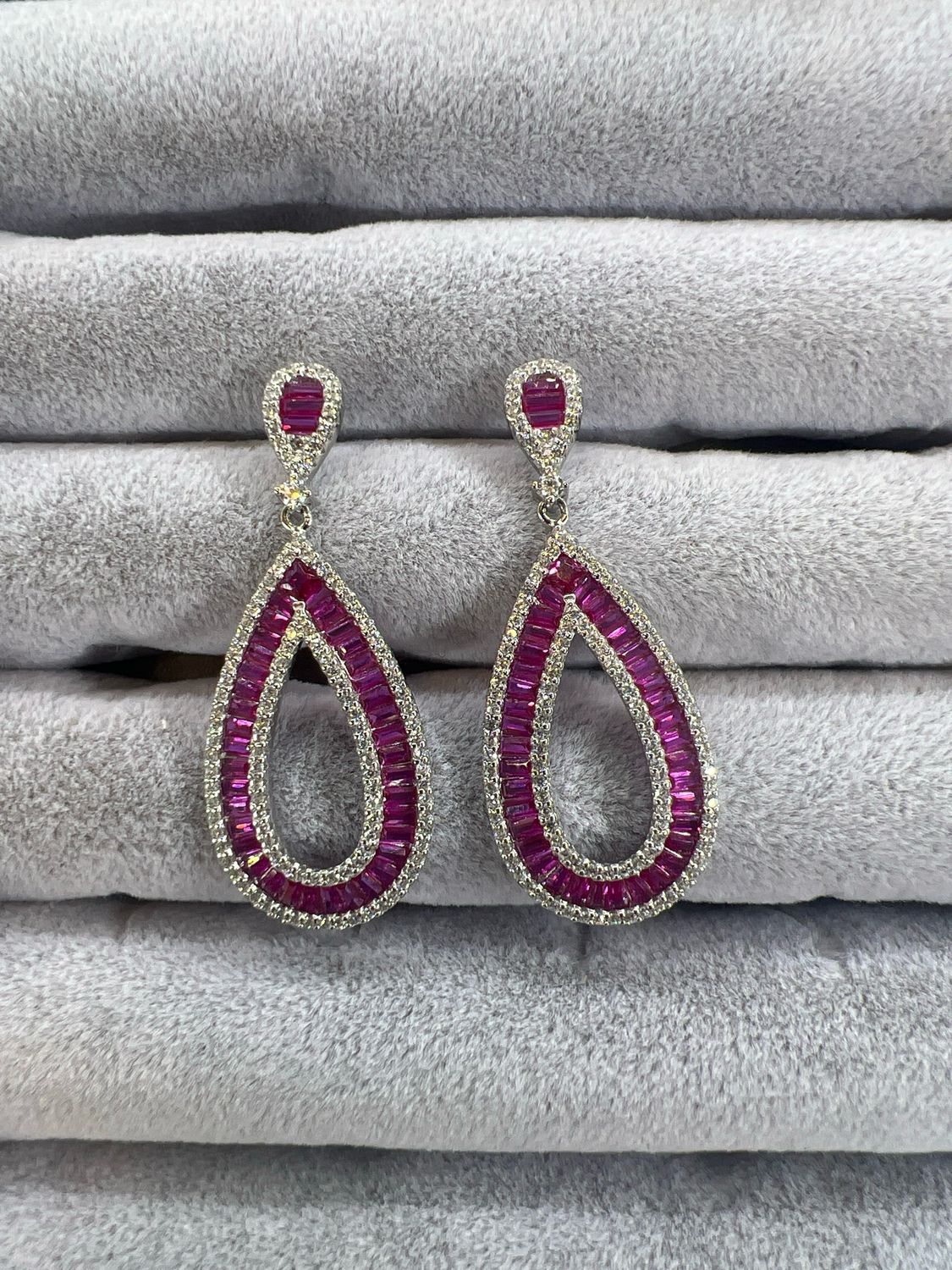 Aretes largos - Rosado