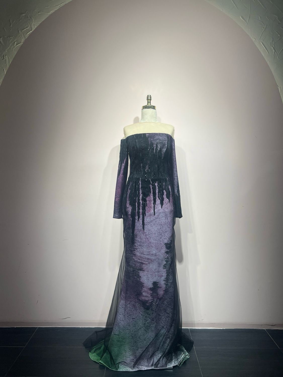 Vestido Largo, Negro Ternasol, Talla 42