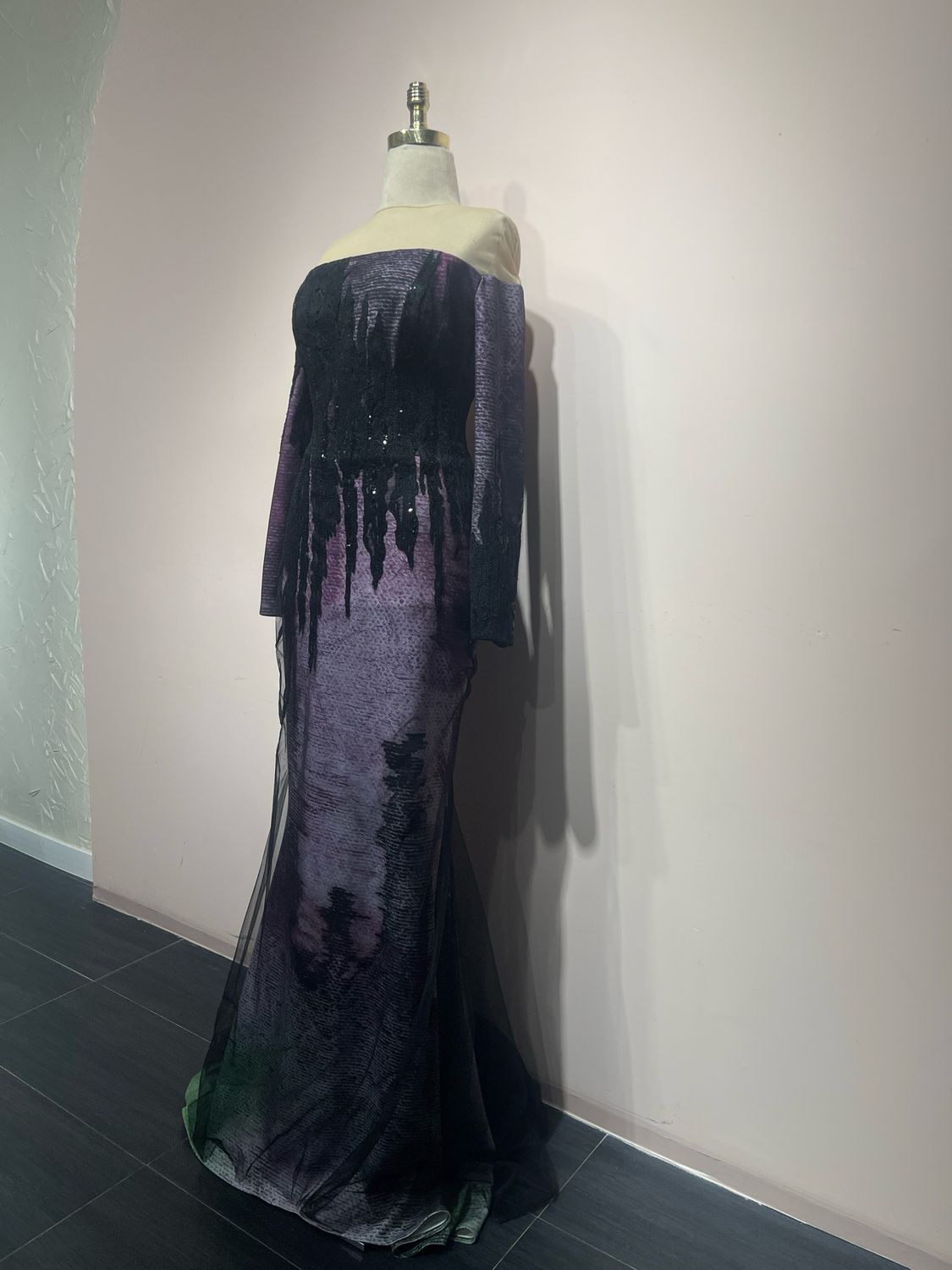Vestido Largo, Negro Ternasol, Talla 42