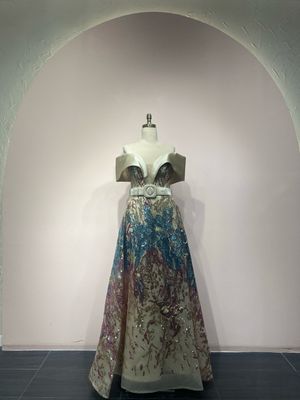 Vestido largo - Dorado - talla 44