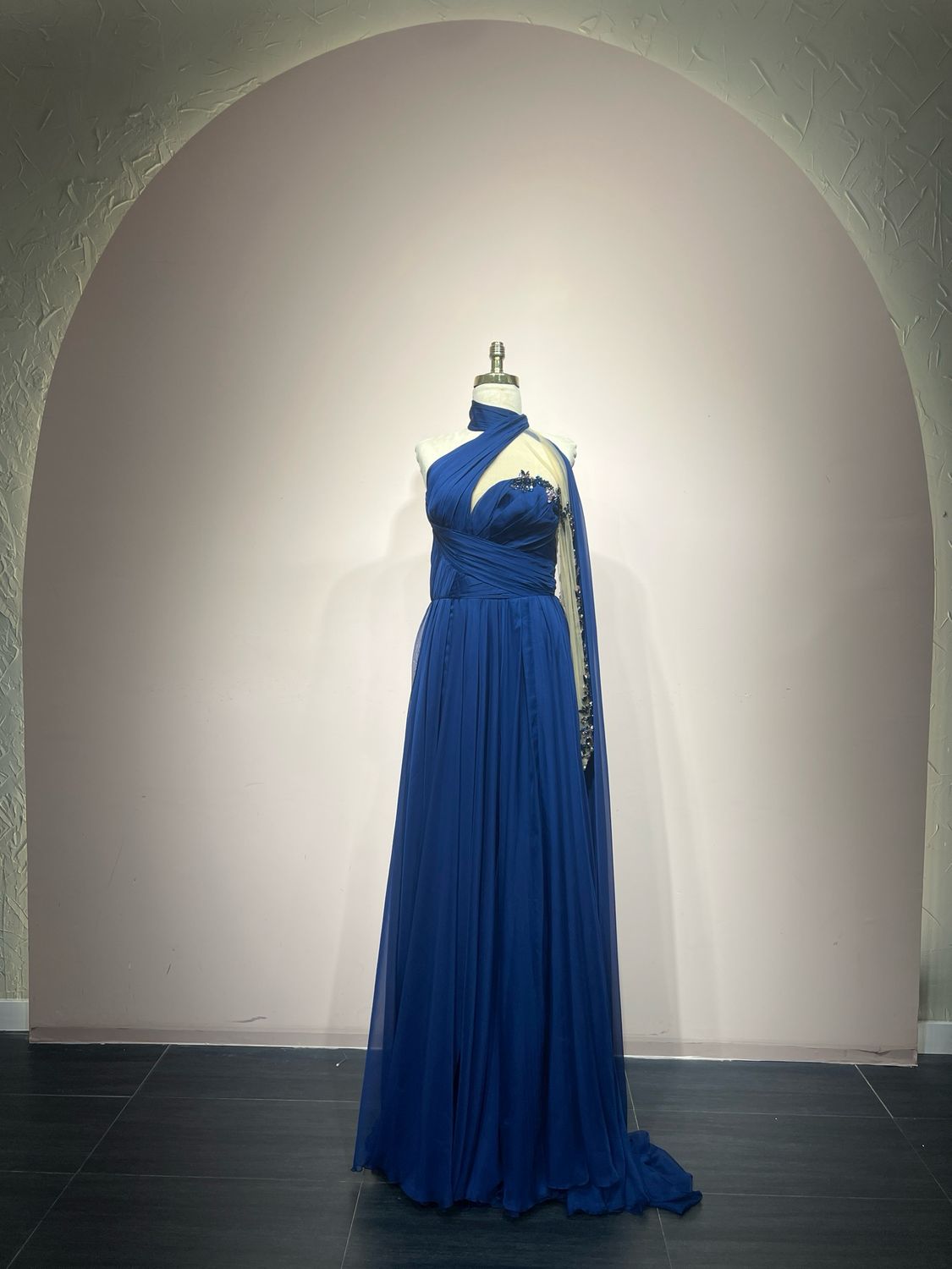 Vestido Largo,	Azul Navy	,Talla	40