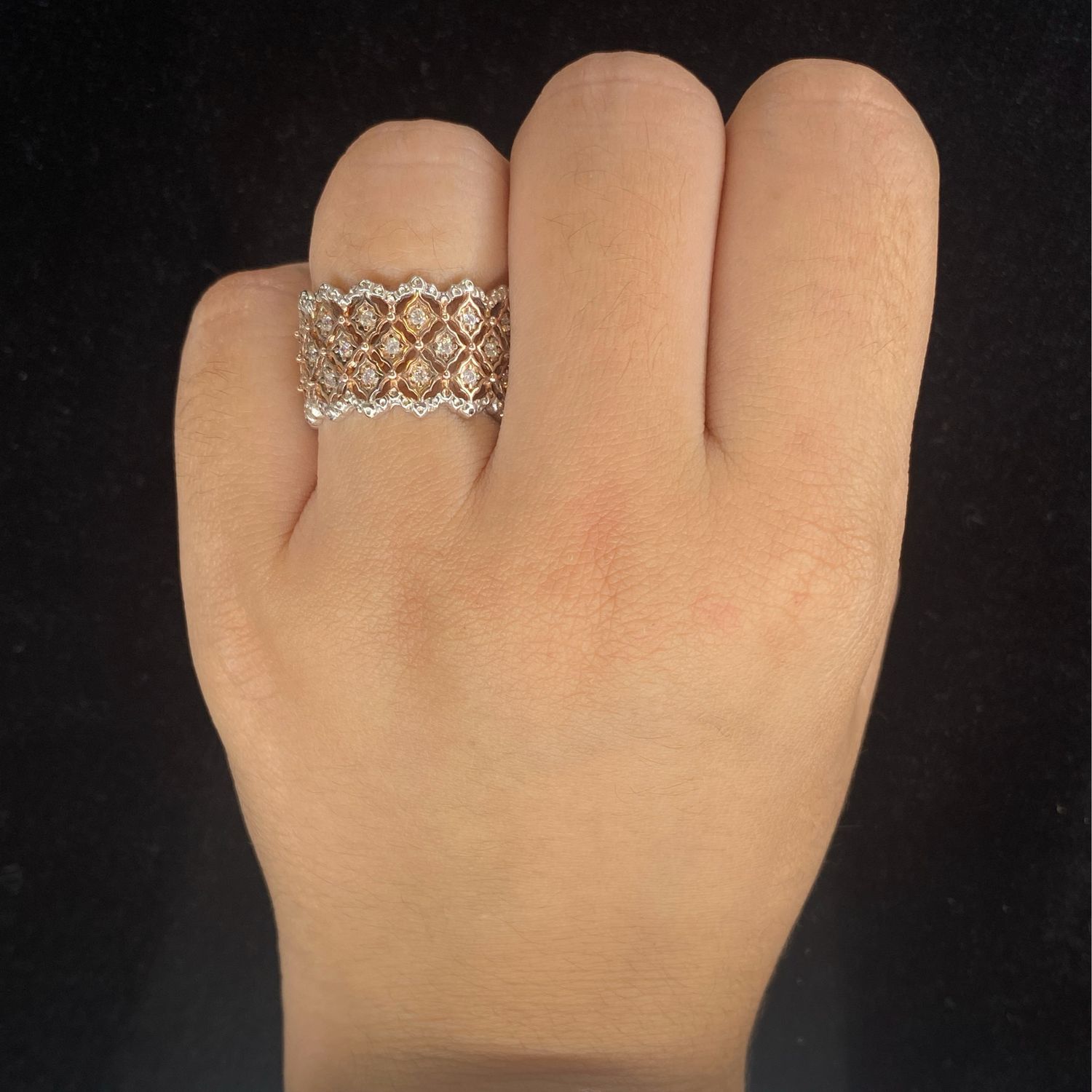 ANILLO PLATEADO CON ROSE GOLD