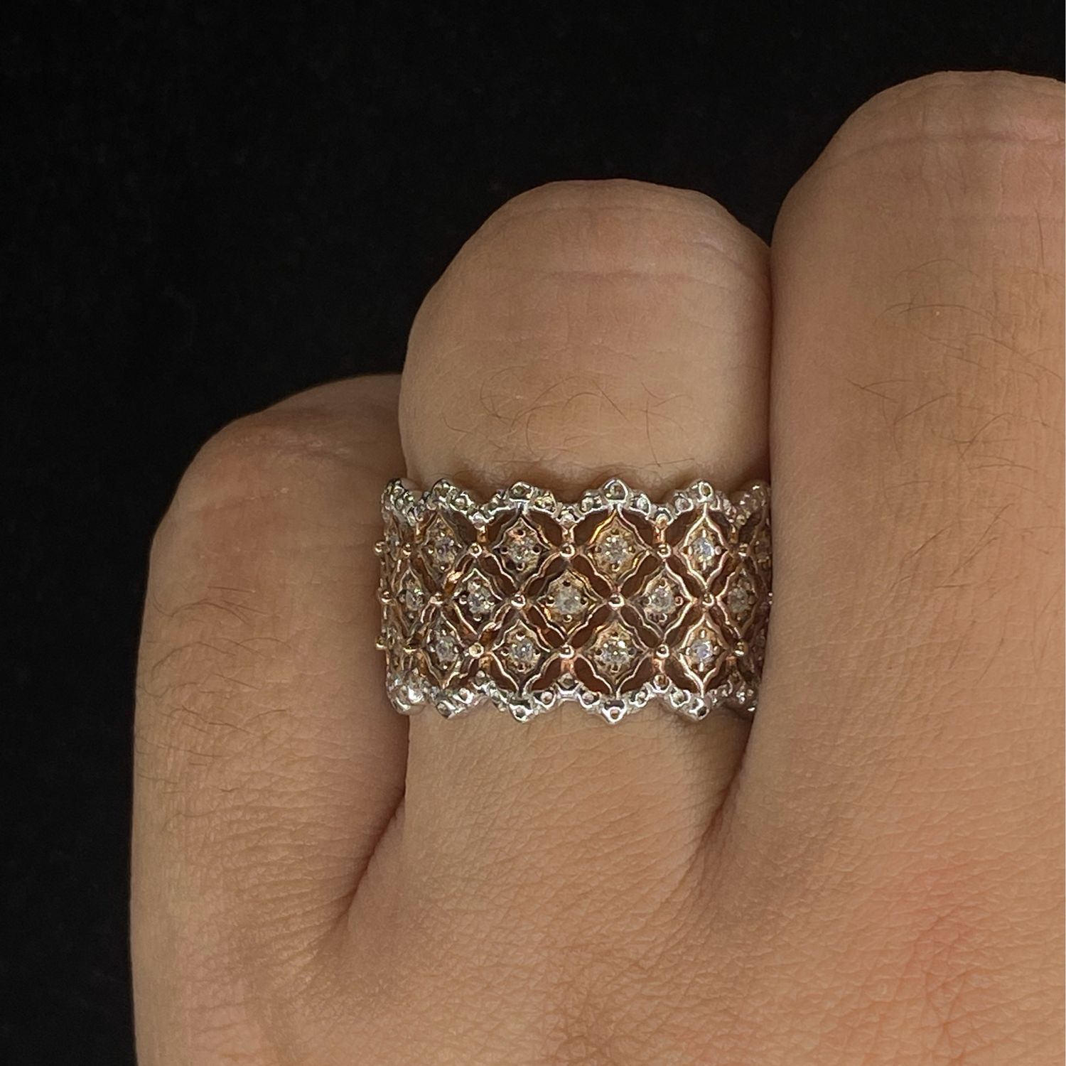 ANILLO PLATEADO CON ROSE GOLD
