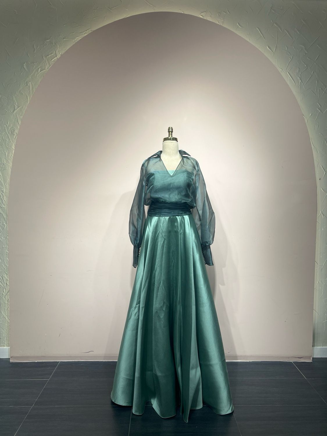 Vestido largo -  verde - talla 42