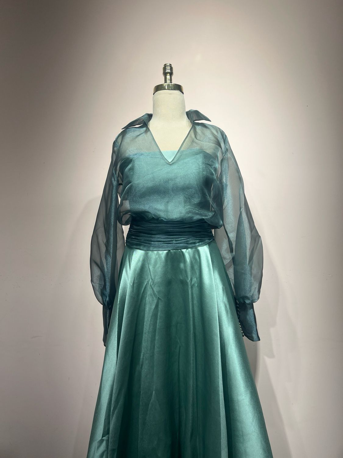 Vestido largo -  verde - talla 42