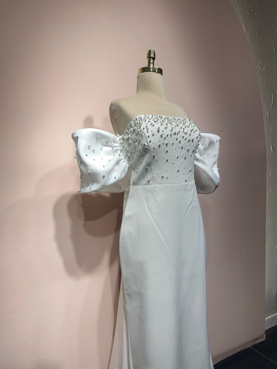Vestido largo - Blanco - talla 42