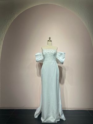 Vestido largo - Blanco - talla 42