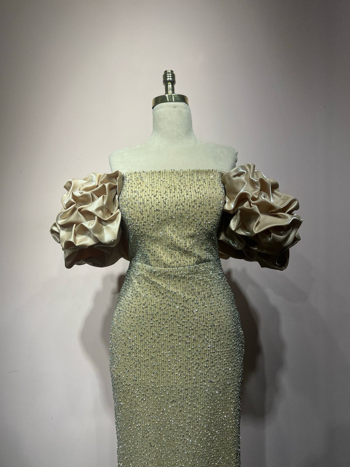 Vestido largo - Dorado - talla 42