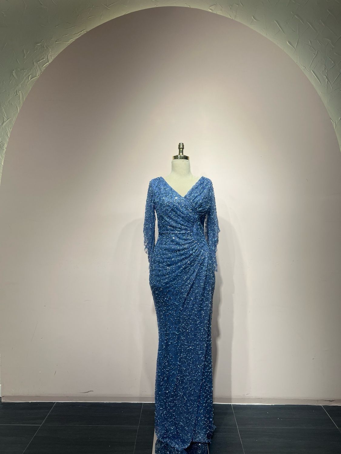 Vestido largo - Azul - talla 44