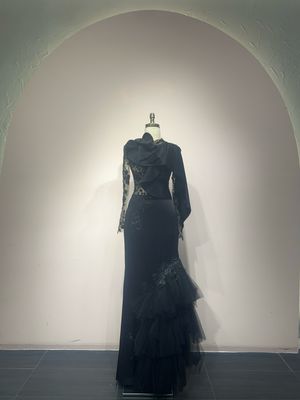 Vestido largo - Negro - talla