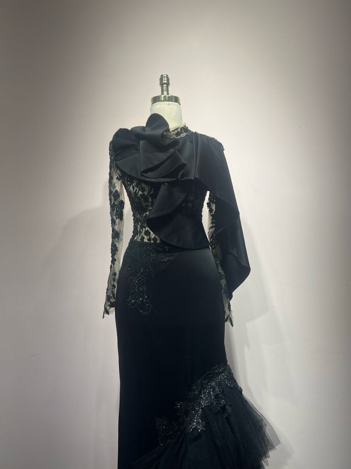 Vestido largo - Negro - talla