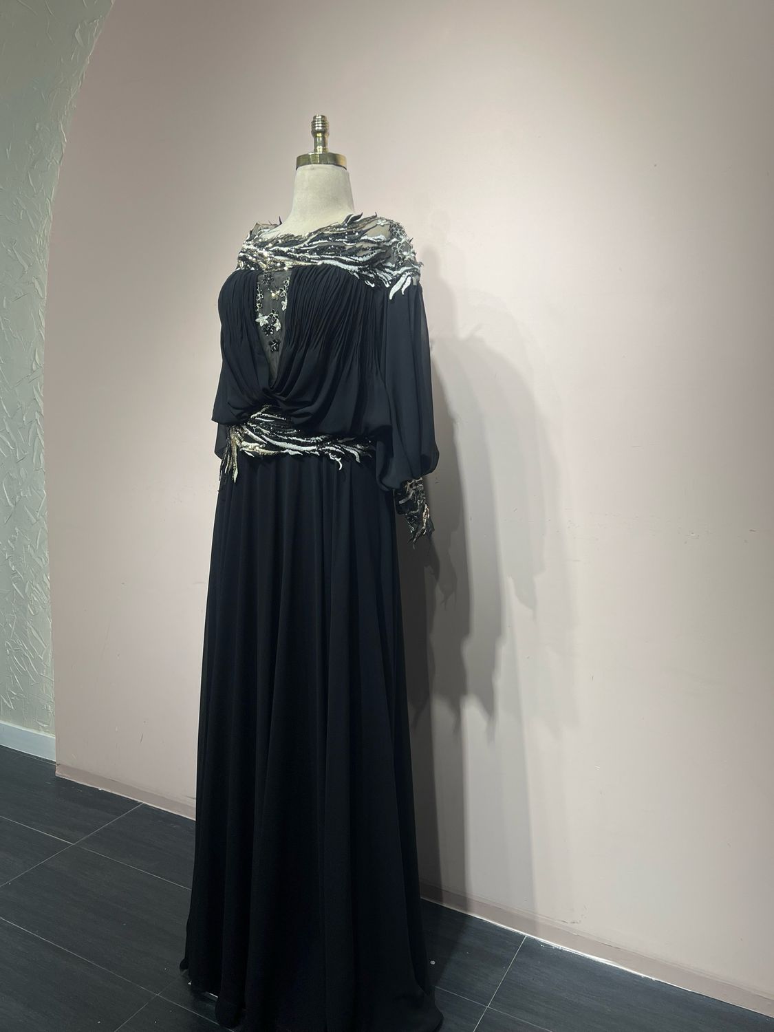 Vestido largo - Negro - talla 40