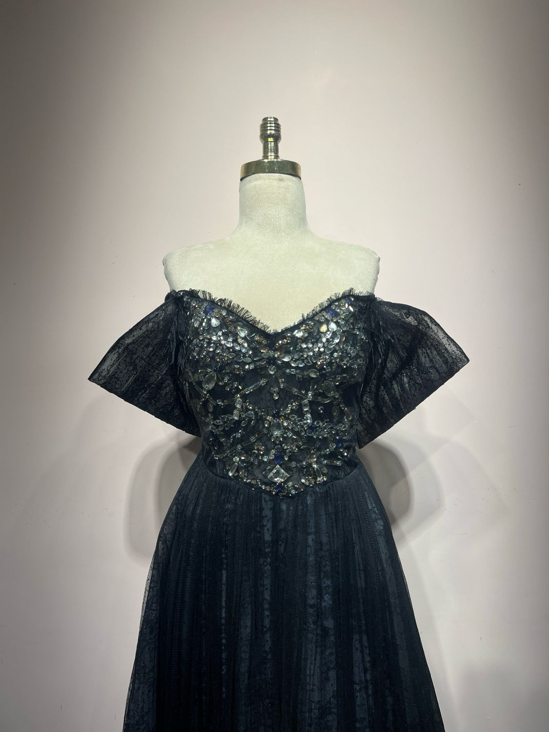Vestido Largo,	Negro	,Talla	44