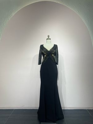 Vestido Largo,	Negro	,Talla	46