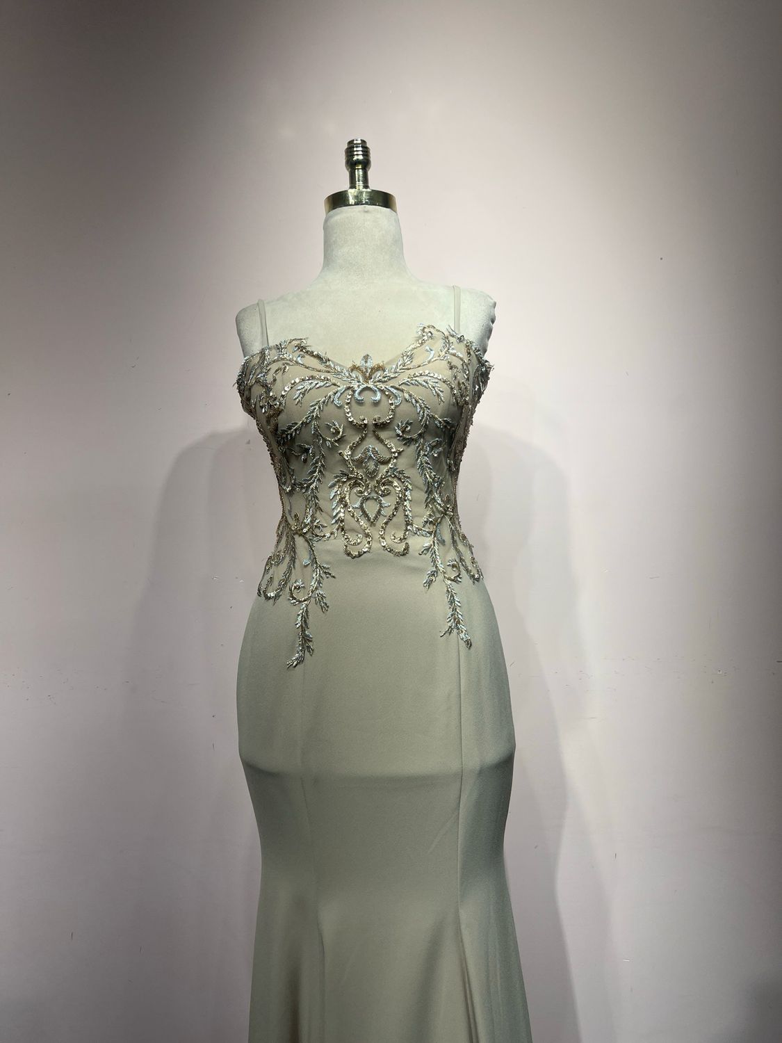 Vestido largo - Beige - talla 40