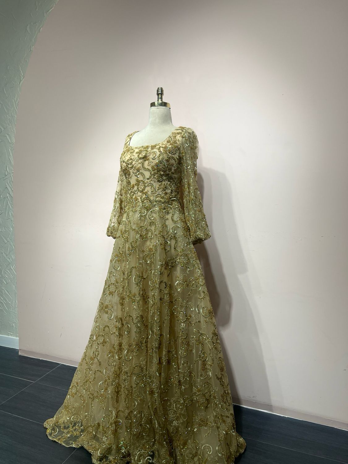 Vestido largo - Gold - talla 42