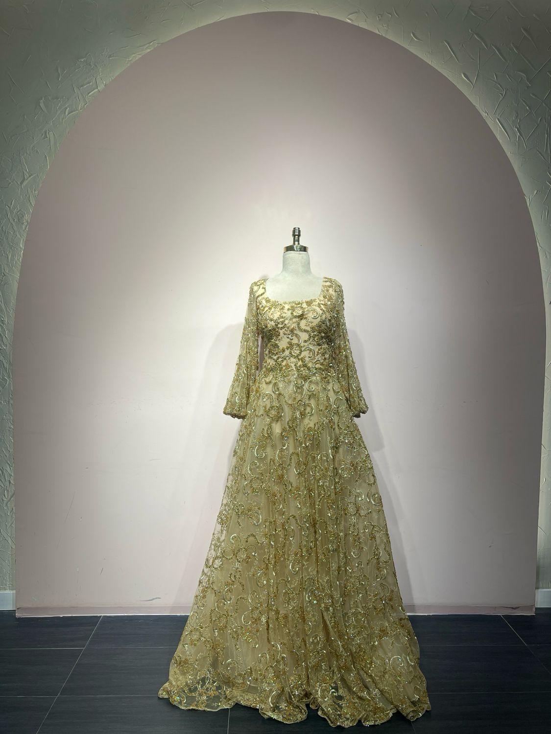 Vestido largo - Gold - talla 42