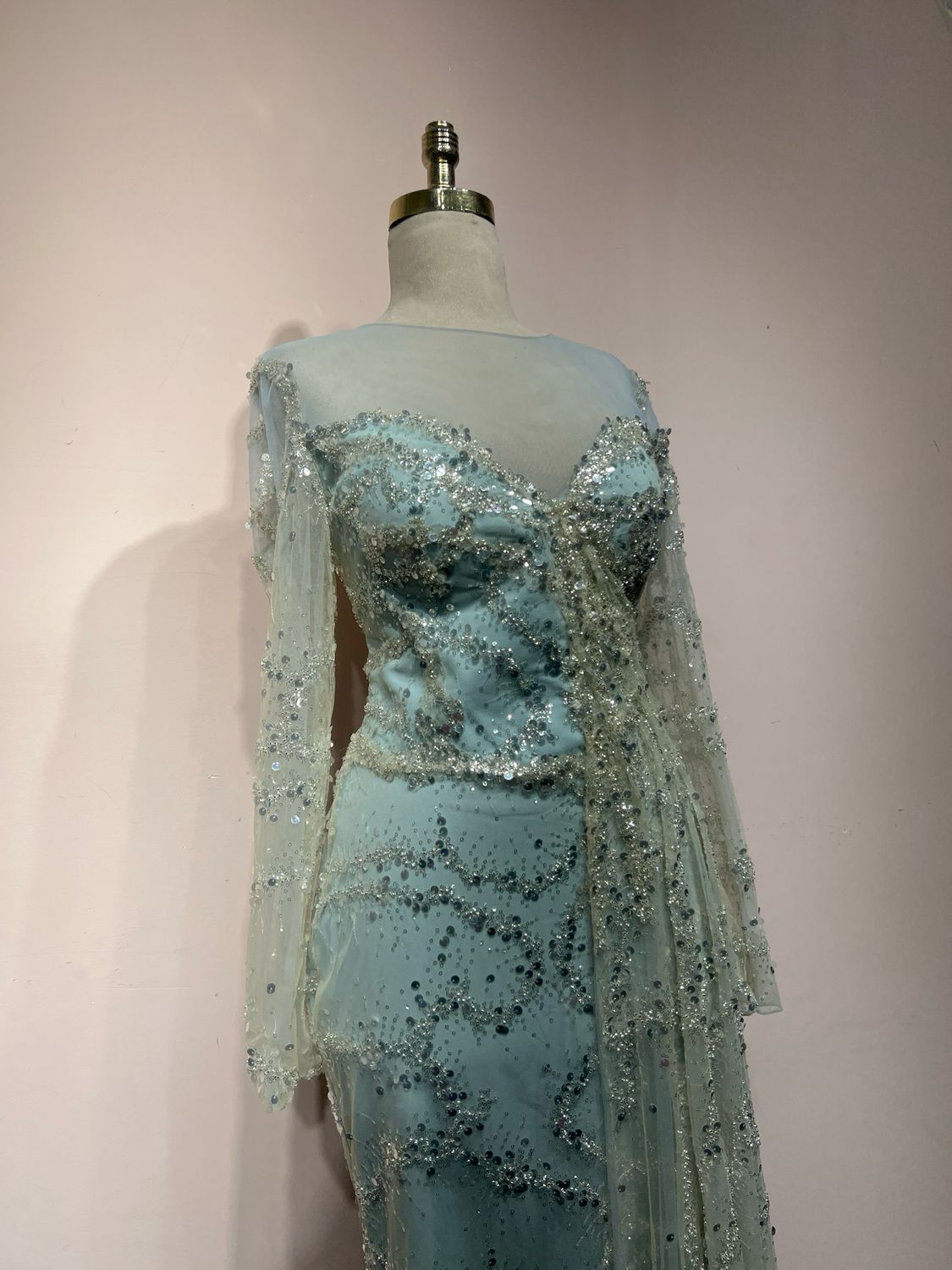 Vestido largo - Verde menta - talla 42