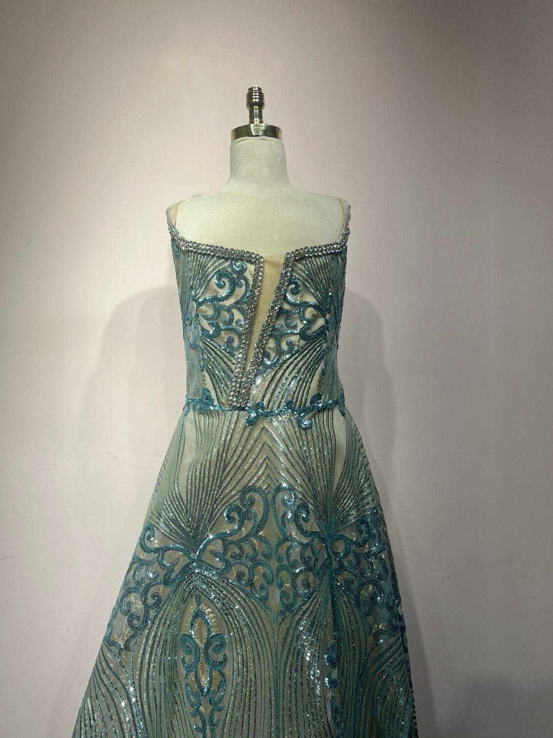Vestido largo - Beige - talla 44