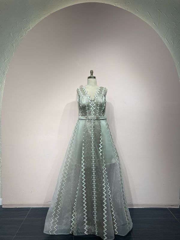 Vestido largo - Crema - Talla 46