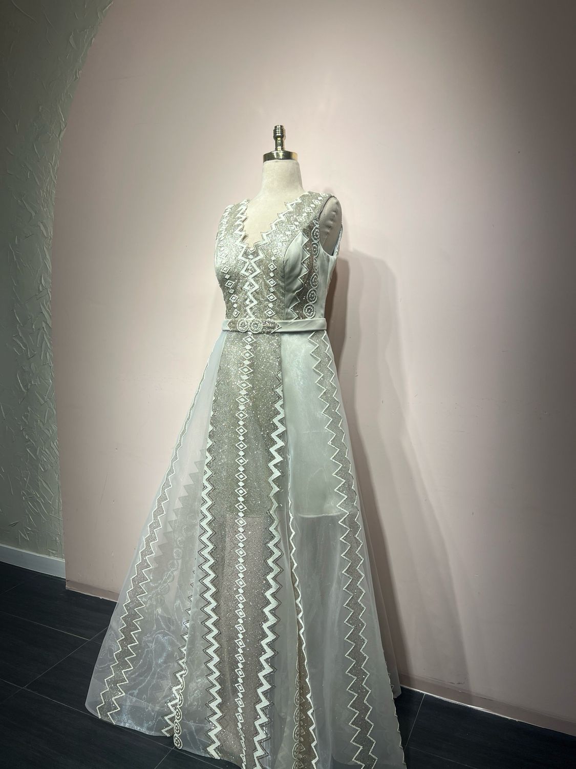 Vestido largo - Crema - Talla 46