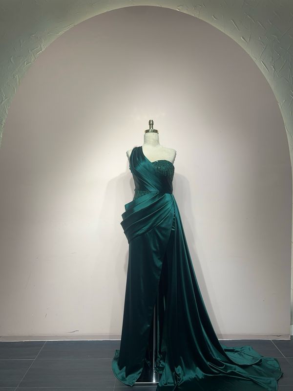 Vestido largo, Verde, talla 42