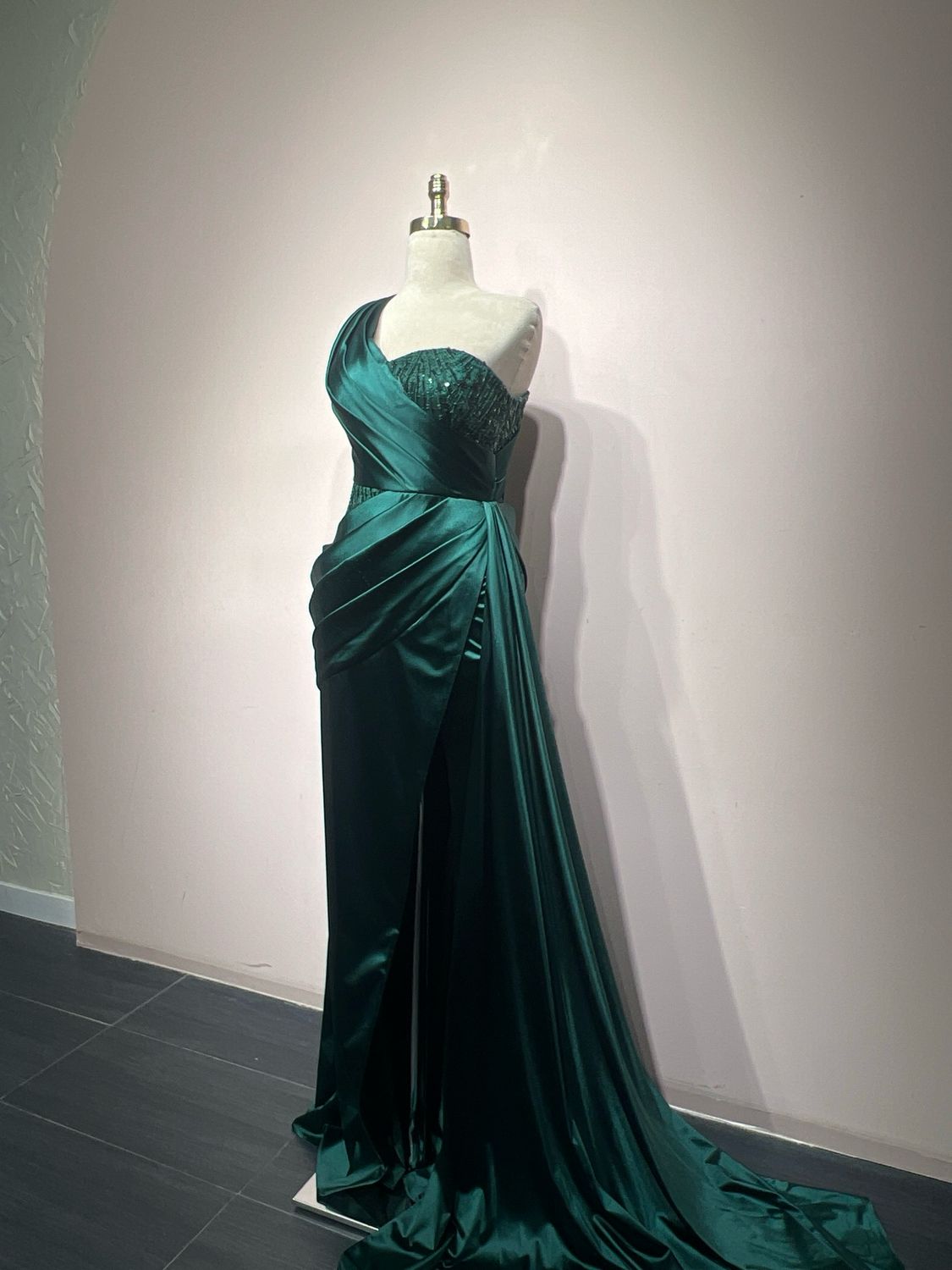 Vestido largo, Verde, talla 42