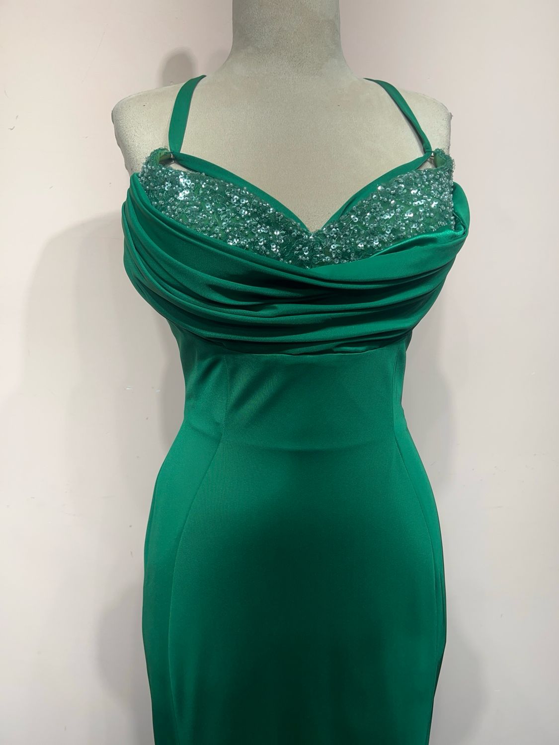 Vestido largo, Verde, talla 40