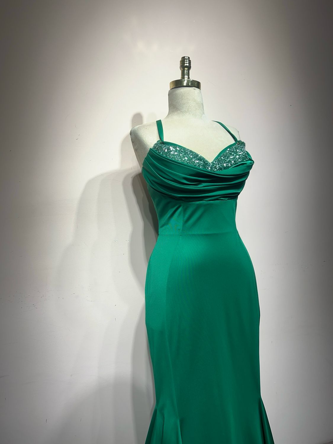 Vestido largo, Verde, talla 40